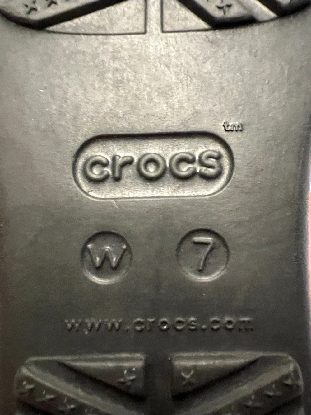 CROCS Black Slip-On Wedge Slide Sandals Size 7 - Picture 9 of 13